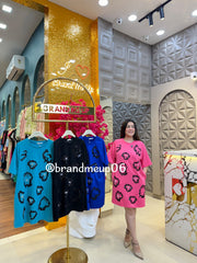 Imported Partywear Dress With Pocket (PRM-596) SEQUENCE