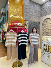 Summer knit stripe cord set (PRM-124)