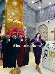 Velvet Dress With Belt (VELVET-9)