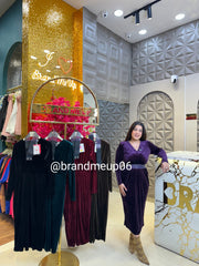 Velvet Dress With Belt (VELVET-9)