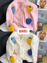 STRAWBERRY CARDIGAN (IMP-590) 3 BUTTONS