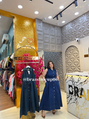 'AURA' DENIM DRESS (PRM-893) (CODE-2652)