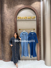 DENIM FISHCUT DRESS (PRM-850)