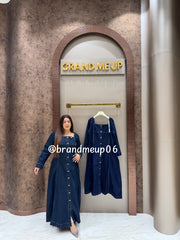 ‘ALBA’ FULL SLEEVES DENIM DRESS (SKU-341) (CODE-2546)