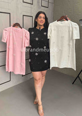 SUMMER KNIT DRESS (PRM-104) PEARL