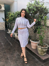 Check Top & Skirt Set