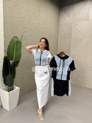 Denim Top & Skirt Set (PRM-89)