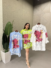 Cartoon Shirt Dress (DRESS-278)