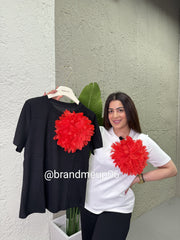 3D FLOWER T-SHIRT (PRM-196)