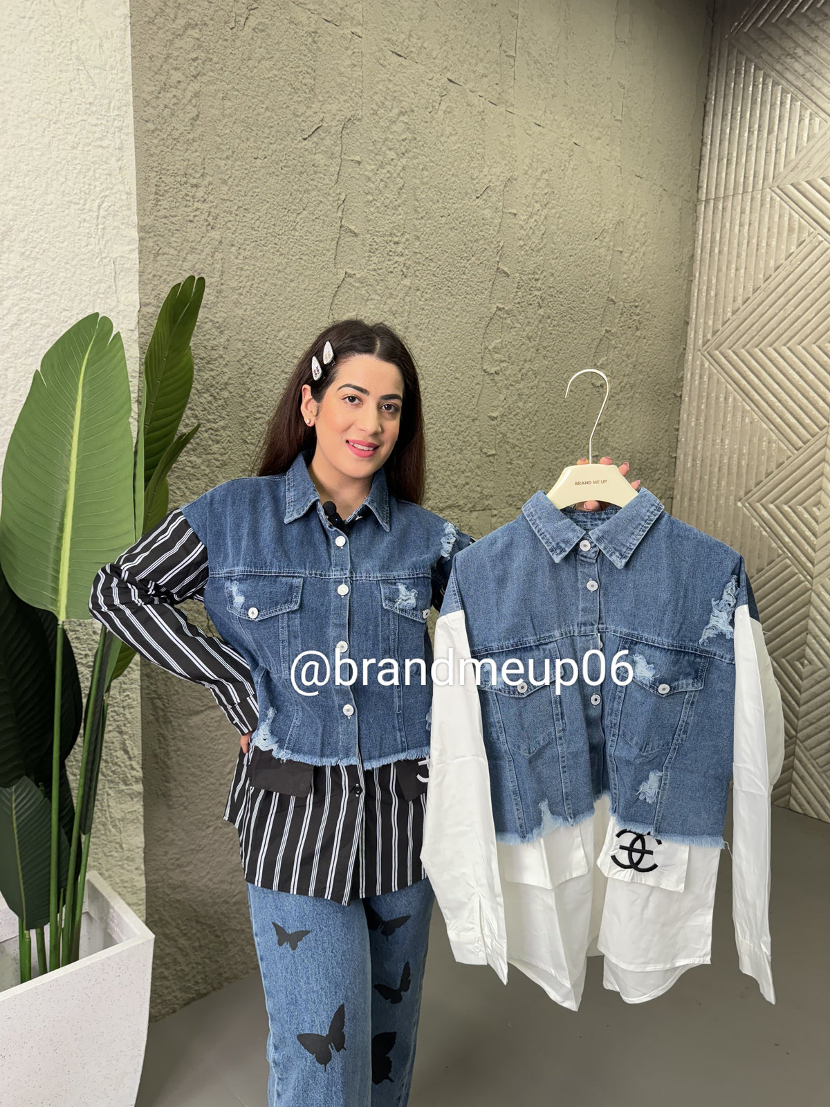 Denim Stripe Shirt (PRM-222)