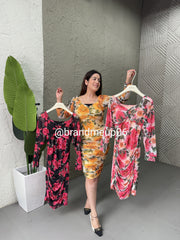 Powernet Floral Dress (DRESS-289)