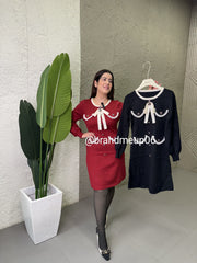 Woolen Dress With Bow (IMP-204)