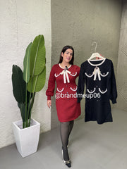 Woolen Dress With Bow (IMP-204)