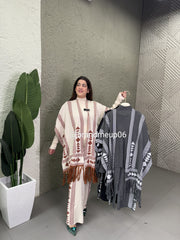 Woolen Cord Set With Shawl (IMP-293)