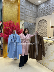 Woolen Long Coat With Belt (IMP-356)