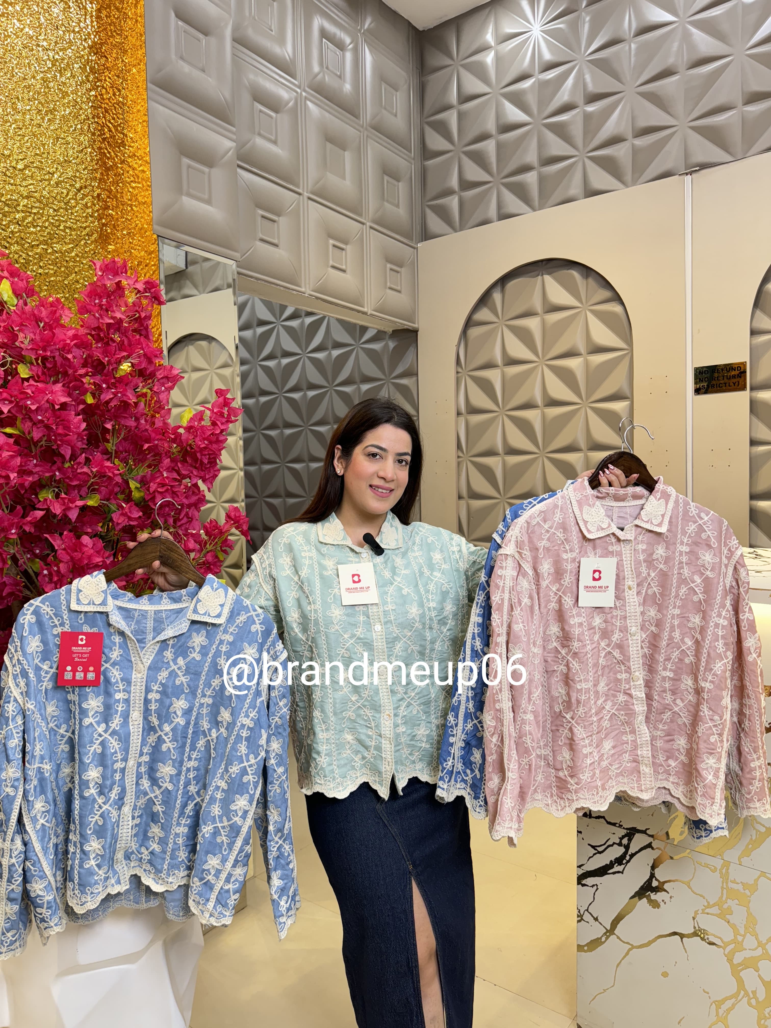 Embroidery Shirt Small Leaf (PRM-269)