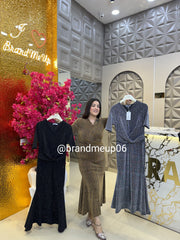 Partywear Frill Stretchable Dress (PRM-486)