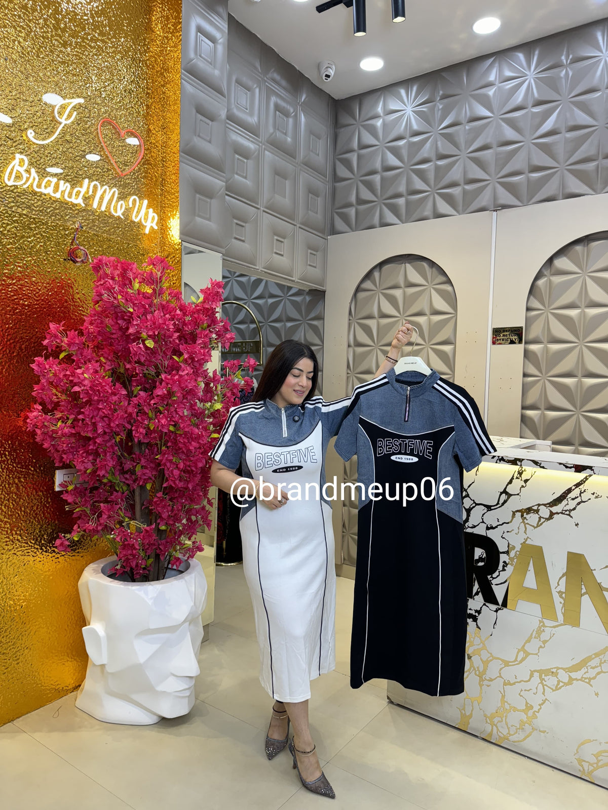 Imported Stretchable denim Dress (PRM-482)