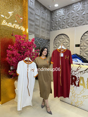 Imported Stretchable Dress With Belt (PRM-491)