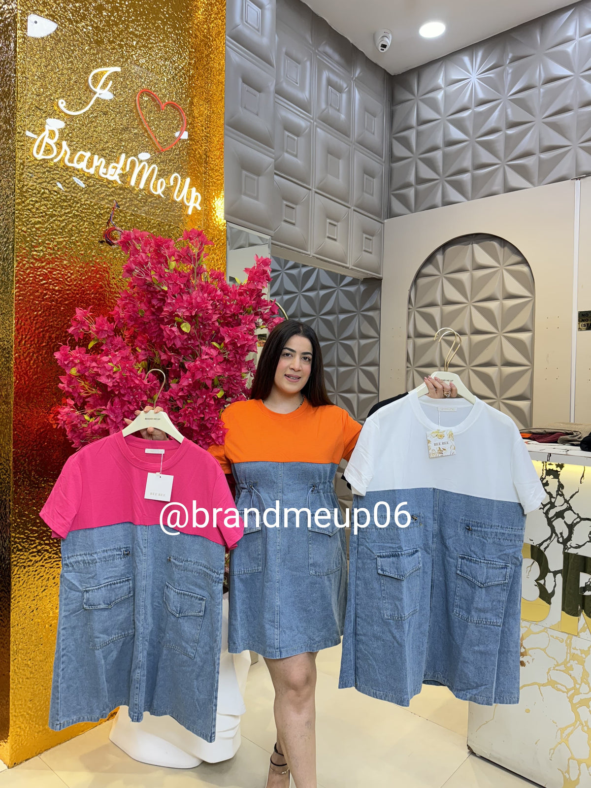 Denim Dress With Pocket (PRM-547)