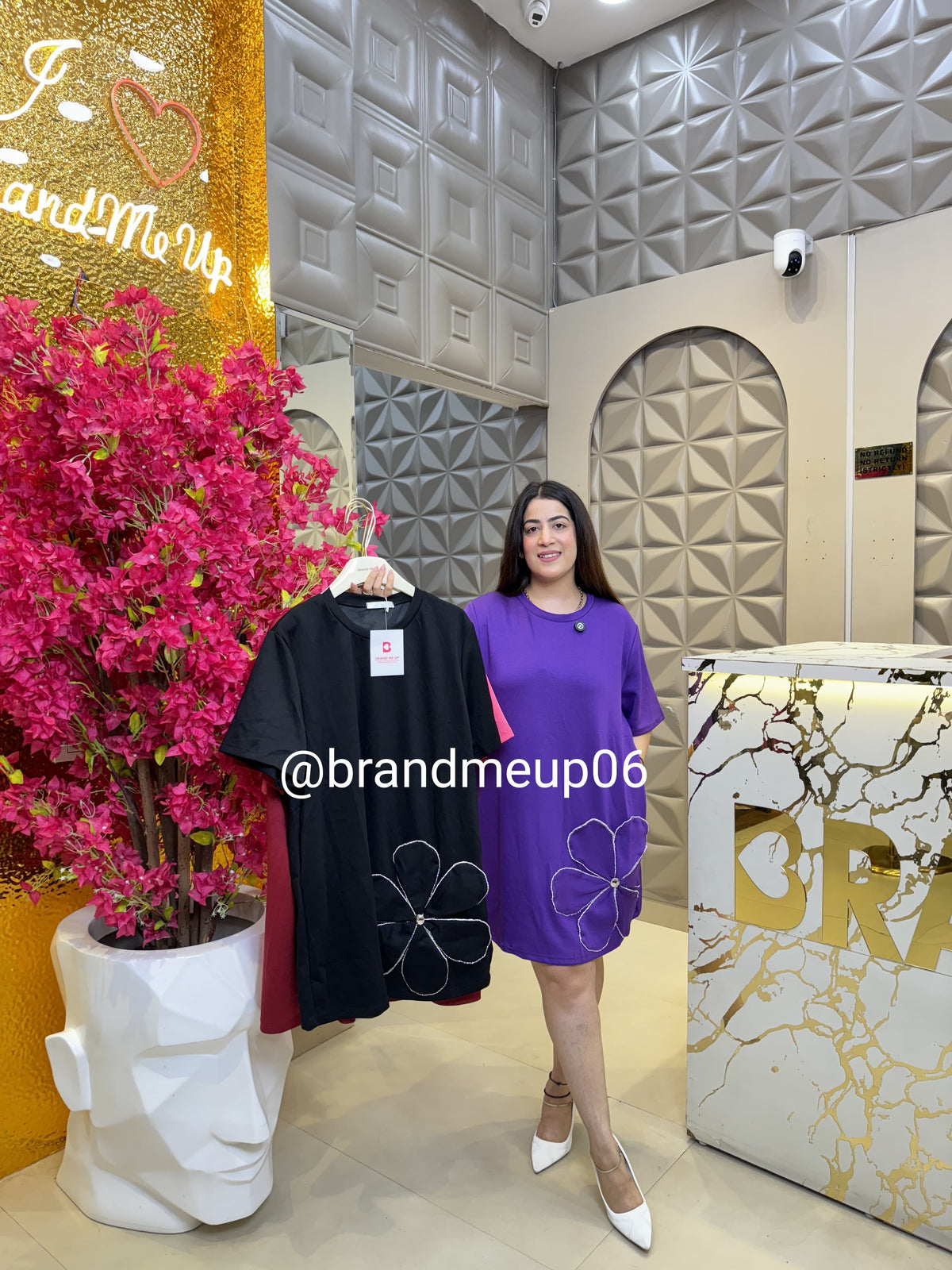 Imported partywear Dress With Pocket (PRM-598) 3D FLOWER