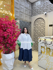 Cotton Designer Colorblock Dress With Pocket (PRM-625)