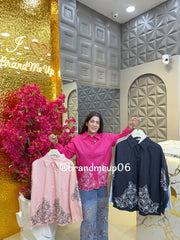 Cotton Embroidery Shirt With Pearl (PRM-650)