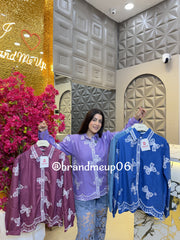 BOW EMBROIDERY SHIRT (PRM-673)