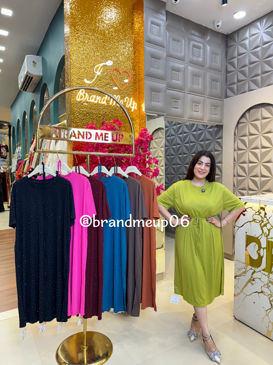 IMPORTED RHINESTONE  DRESS WITH BELT (PRM-703)