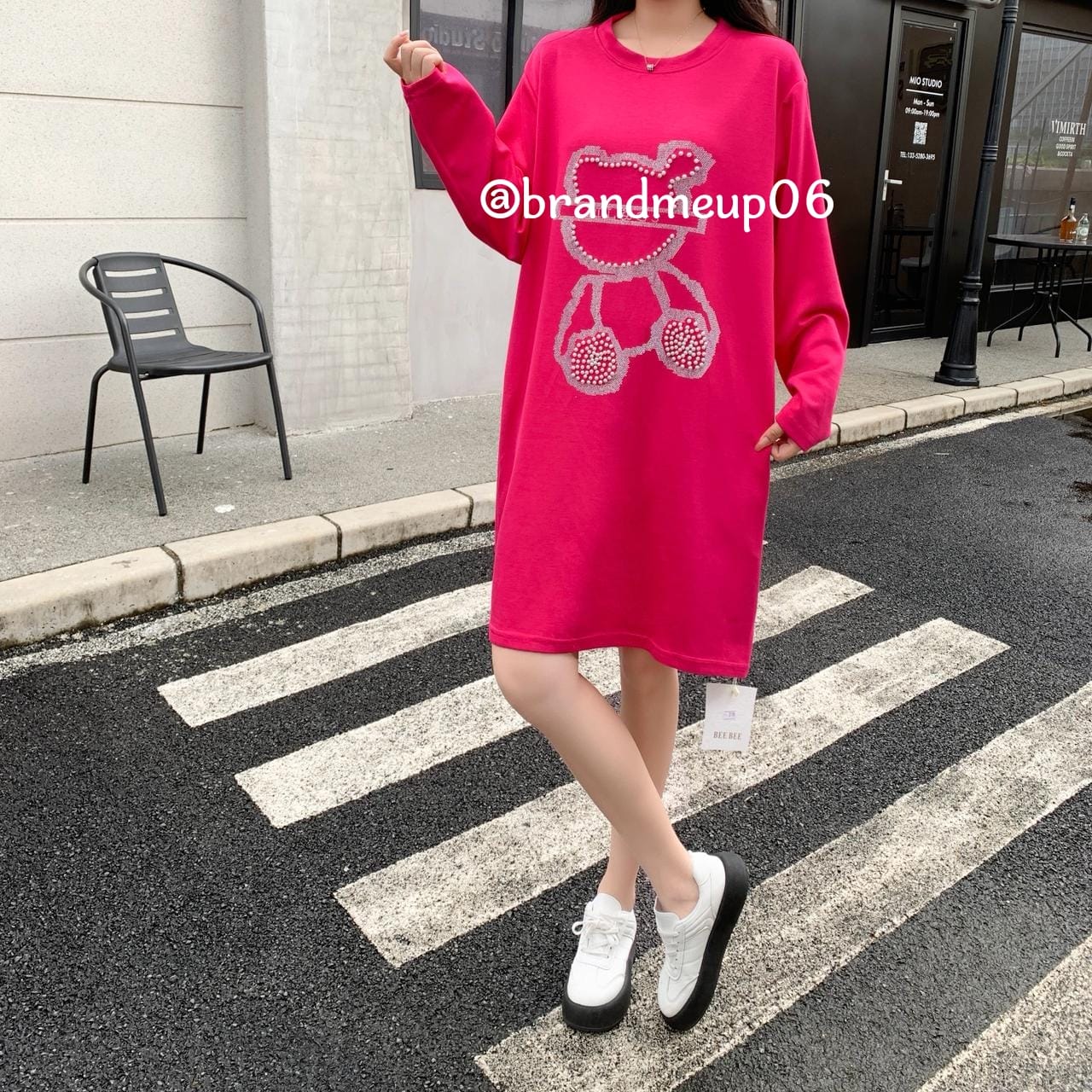 FULL SLEEVES CUTE DRESS WITH POCKETS (PRM-720) TEDDY