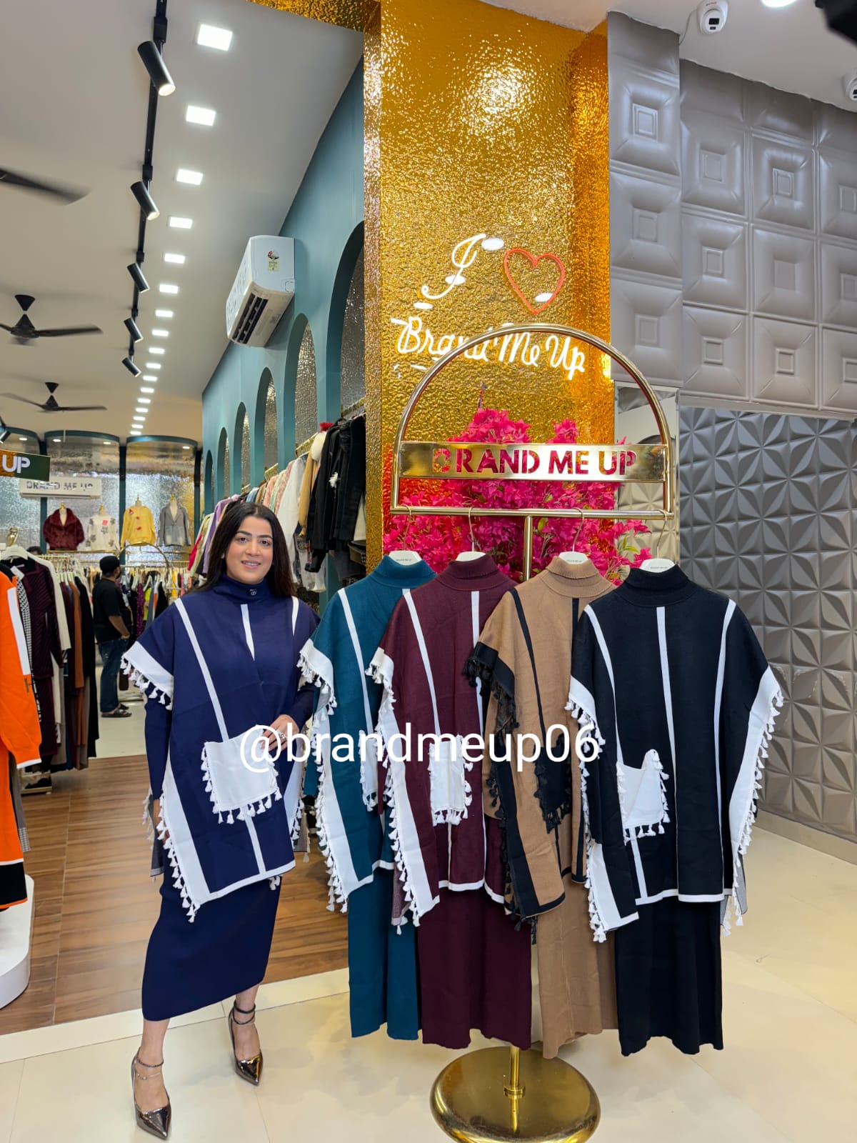 WOOLEN DRESS WITH DESIGNER CAPE (IMP-563)