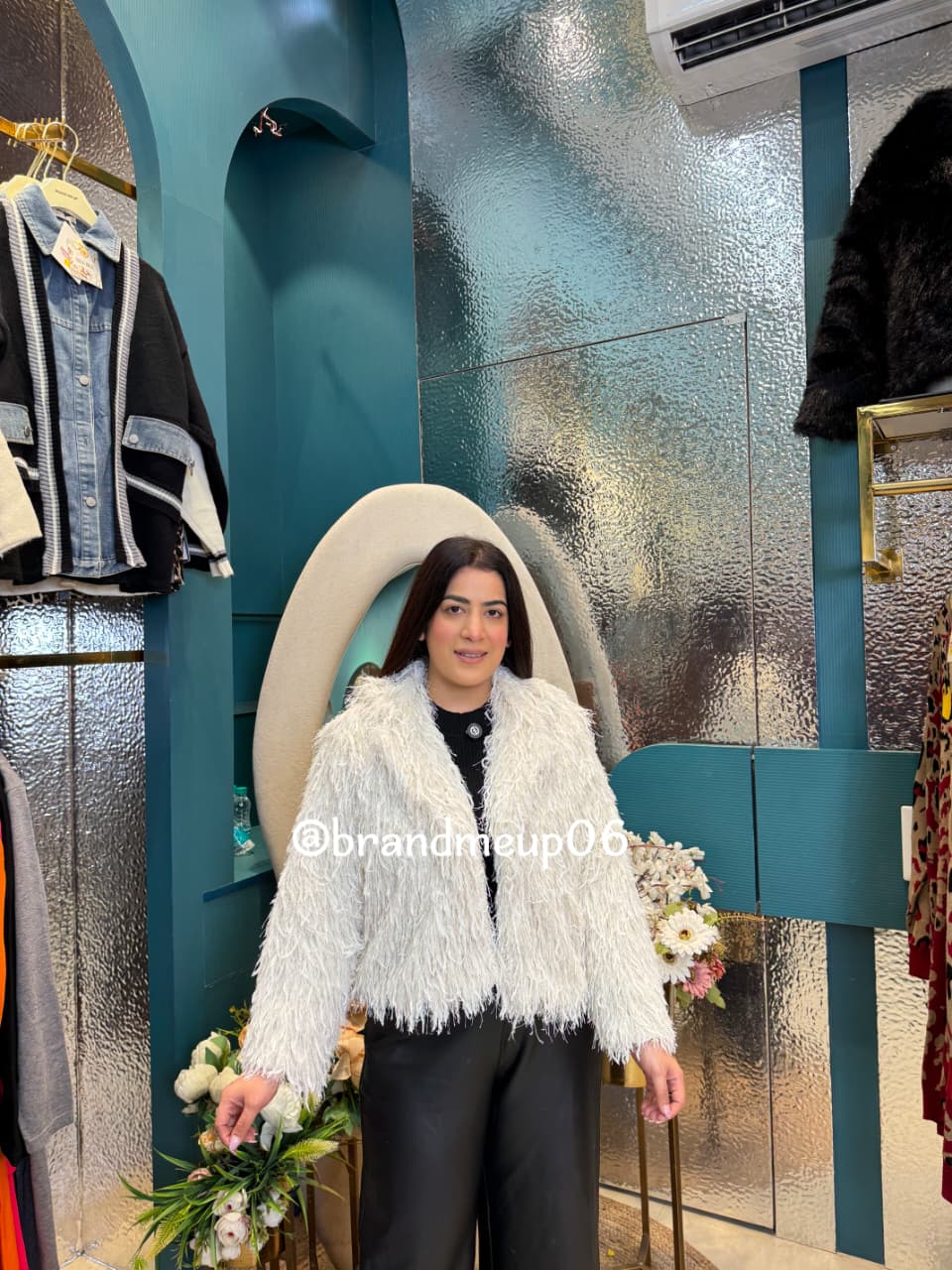 GLITTERY FUR JACKET (IMP-579)