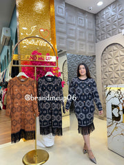 WOOLEN FRINGE DRESS (IMP-583)