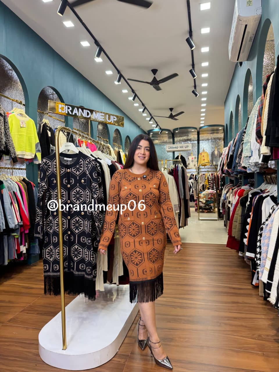 WOOLEN FRINGE DRESS (IMP-583)