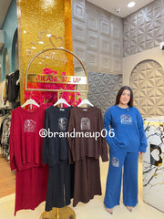 WOOLEN ROSE SEQUENCE CORD WITH POCKETS (IMP-610)