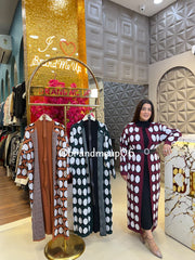 WOOLEN LONG DRESS WITH SHRUG AND BELT (IMP-615)