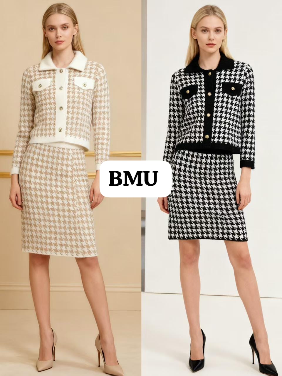 WOOLEN CHECKS TOP AND SKIRT (IMP-616)