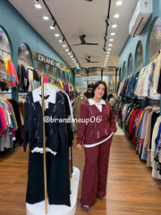 WOOLEN RHINESTONE CORD WITH POCKETS (IMP-617)