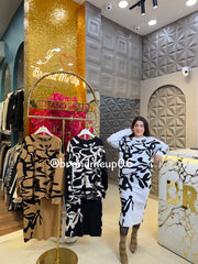 WOOLEN PRINTED SKIRT SET (IMP-619)