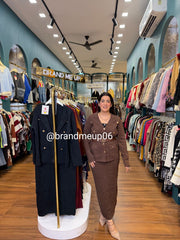 WOOLEN BM CORD SKIRT WITH BELT (IMP-630)