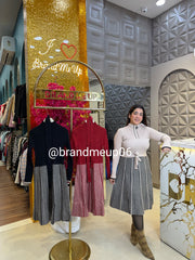 WOOLEN CHECK SKATER DRESS (IMP-633)