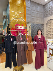 WOOLEN BM CORD PANT WITH BELT (IMP-631)