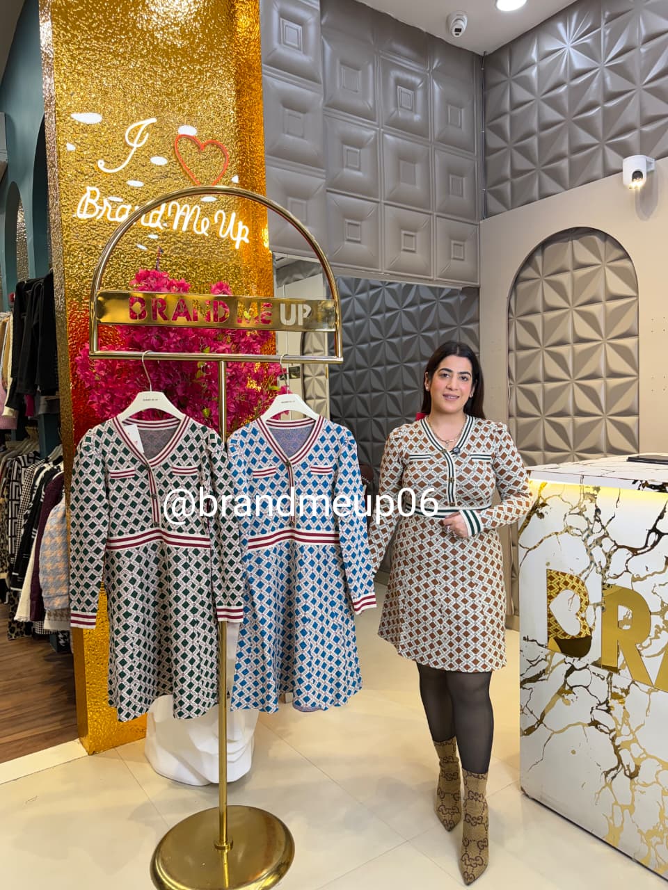 WOOLEN GLITTERY SKATER DRESS (IMP-636)