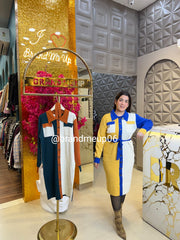 DOUBLE COLOR WOOLEN DRESS (IMP-637)