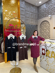 WOOLEN PEARLY DRESS (IMP-640)