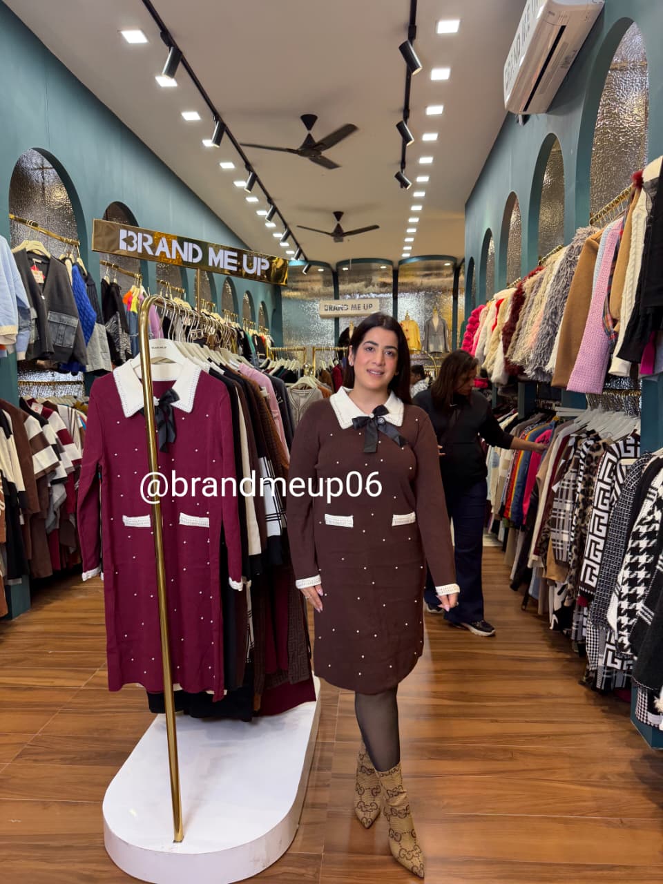 WOOLEN PEARLY DRESS (IMP-640)