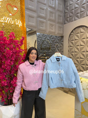 CUTE  BOW TWEET JACKET (IMP-648)