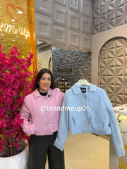 CUTE  BOW TWEET JACKET (IMP-648)