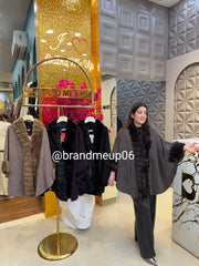 FURRY PONCHU WITH INSIDE FLEECE (IMP-650)