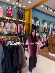 OMBRE PONCHU WITH FUR (IMP-651)